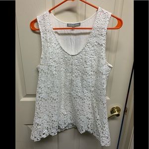 A beautiful lace white tank top